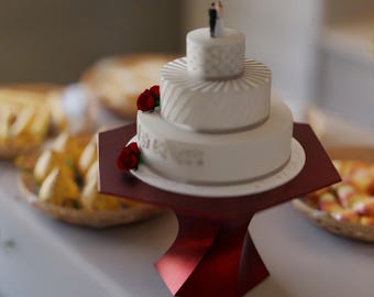 Soporte para pastel en espiral imprimible en 3D: Exhibición moderna de postres para fiestas y bodas (archivo STL)