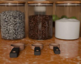 Colher medidora de cozinha imprimível em 3D – Colher digital compacta para uso diário – Download em STL
