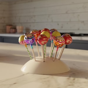 3Dプリントケーキポップ＆ロリポップホルダー｜スタイリッシュなパーティーディスプレイスタンドSTL