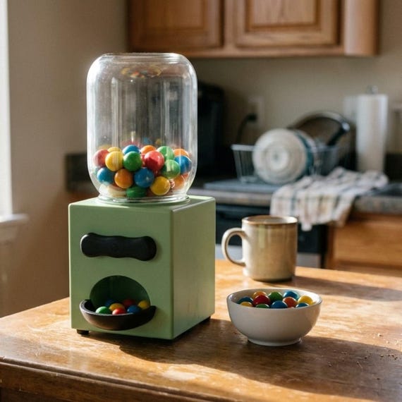 3D Printable Candy Dispenser: Gumball Machine Style Desk Toy (STL File)