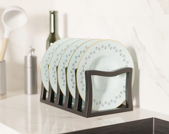 Space-Saving Dish Rack – 3D Printable Plate Stand for Home & Kitchen