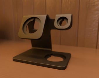 3D Printable iPhone Charging Dock | Multi-Device Stand for Apple Watch & AirPods | Desktop Organizer Station