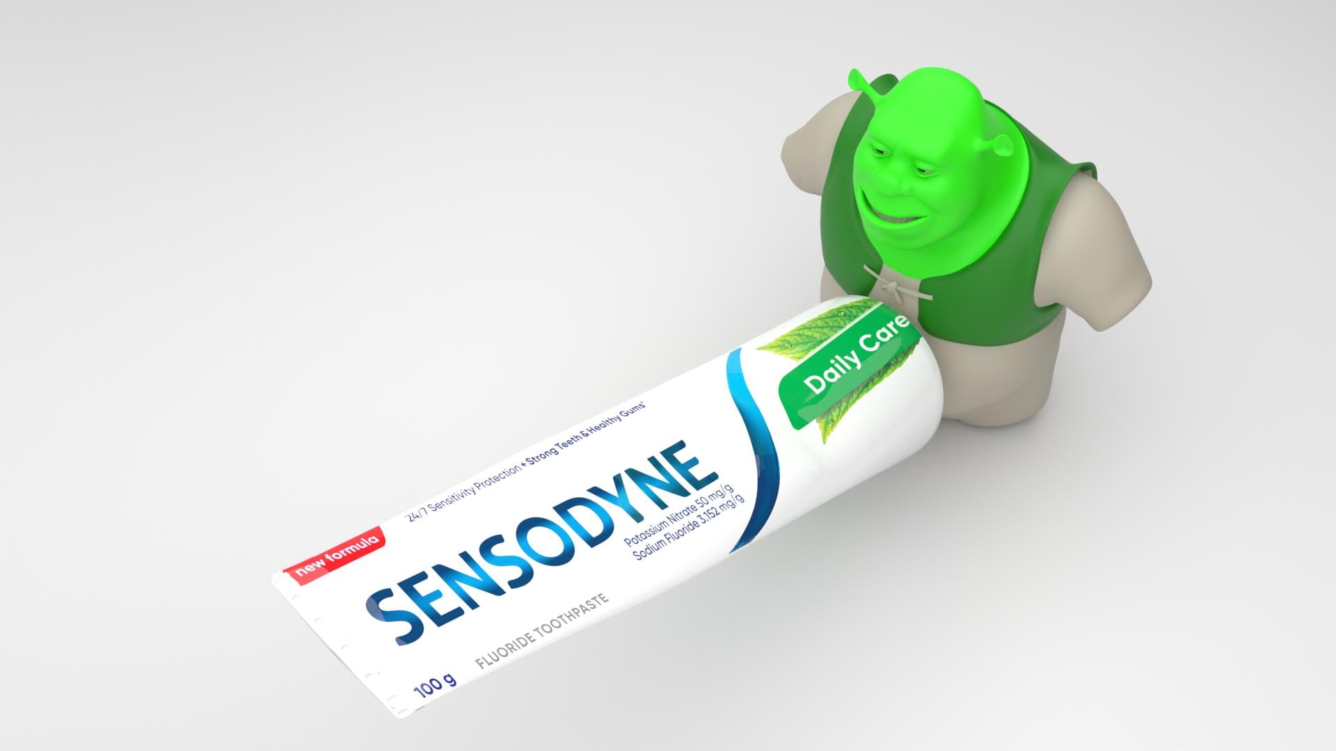 Shrek Toothpaste Topper STL File: Funny 3D Print Bathroom Decor ...