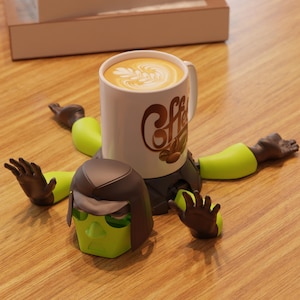 3D Printable Animal Coaster | Turtle Drink Holder STL | Fun Kitchen Decor