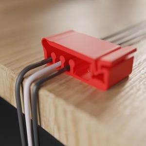 3D Printable Wire Holder Clip | Desk Cable Organizer | Cord Management Accessory | Easy Clip-On Cable Holder