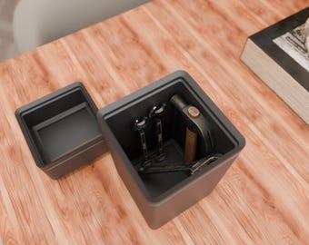 Scatola portaoggetti stampabile in 3D con coperchio – Organizzatore multiuso (file STL digitale)