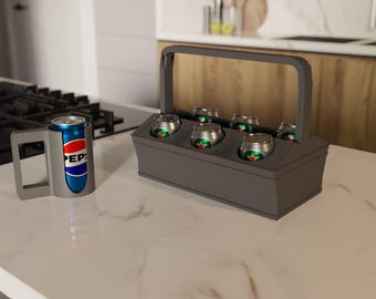 Portalatas imprimible en 3D: portabebidas para una o varias latas (archivo STL)