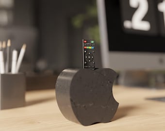 Remote Control Holder STL File | 3D Printable Apple Desk Organizer | TV Remote Stand