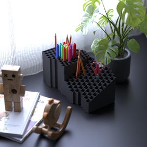 3D Bleistifthalter STL Pack: Schreibtisch Organizer (Digitaler Download)
