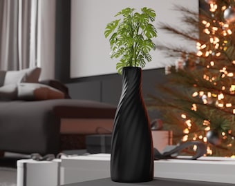 3D Printable Flower Vase STL File: Modern Home Decor (Digital Download