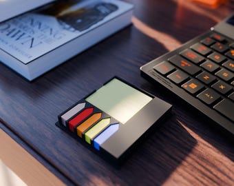 Modern 3D Print Sticky Note Holder | Office Desk Organizer