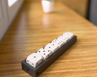 3D Printable Dice Holder Tray: Compact DnD Dice Organizer STL File