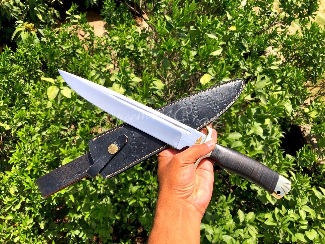 Handcrafted Down Under Knife Toothpick Fixed Blade With Leather Sheath ...