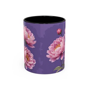 Floral Accent Coffee Mug - Elegant Floral Design, Tea Cup Gift, Home Decor, Mother&#39;s Day Gift, Flower Lover Mug
