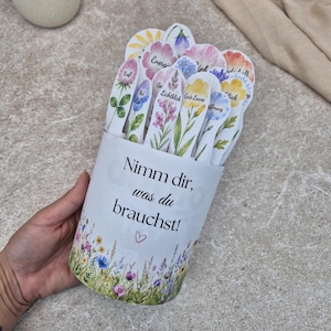 Duplo & Kinderriegel wrappers Take what you need Wildflowers Printable PDF DIY Gift Positive Messages + Blank image 2