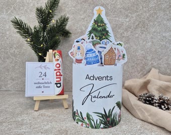 Duplo mini adventskalender med 24 söta jultexter och tomma mallar. DIY juladventskalender.