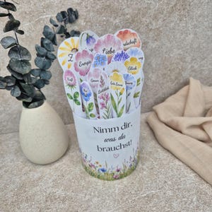 Duplo & Kinderriegel wrappers Take what you need Wildflowers Printable PDF DIY Gift Positive Messages + Blank image 3