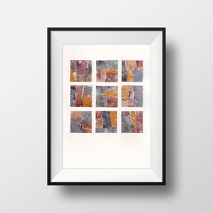 Original artwork with 9 small monoprint collages A4