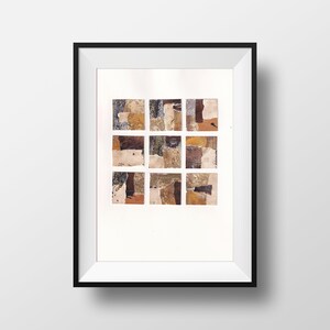 Original artwork with 9 small monoprint collages A4