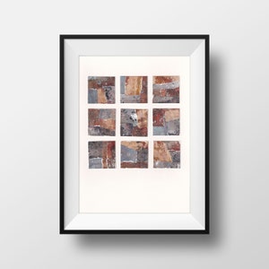 Original artwork with 9 small monoprint collages A4