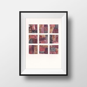 Original artwork with 9 small monoprint collages A4