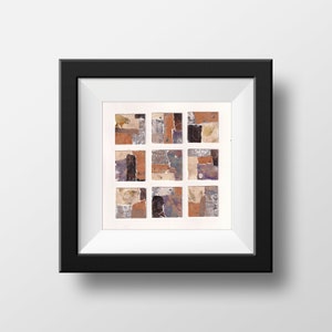 Original artwork with 9 small monoprint collages A4