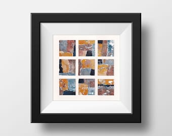 Original artwork with 9 small monoprint collages A4