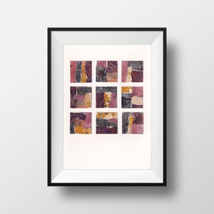 Original artwork with 9 small monoprint collages A4