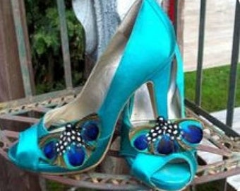 peacock colored shoes