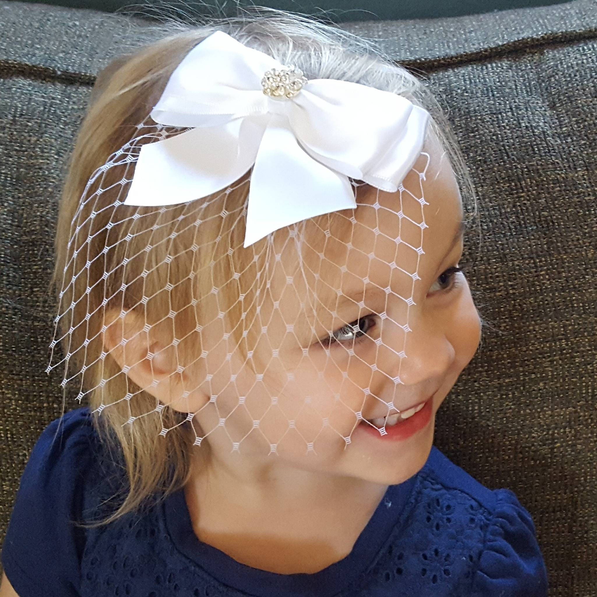 Flower Girl Headpiece Communion Headpiece Communion Veil Etsy