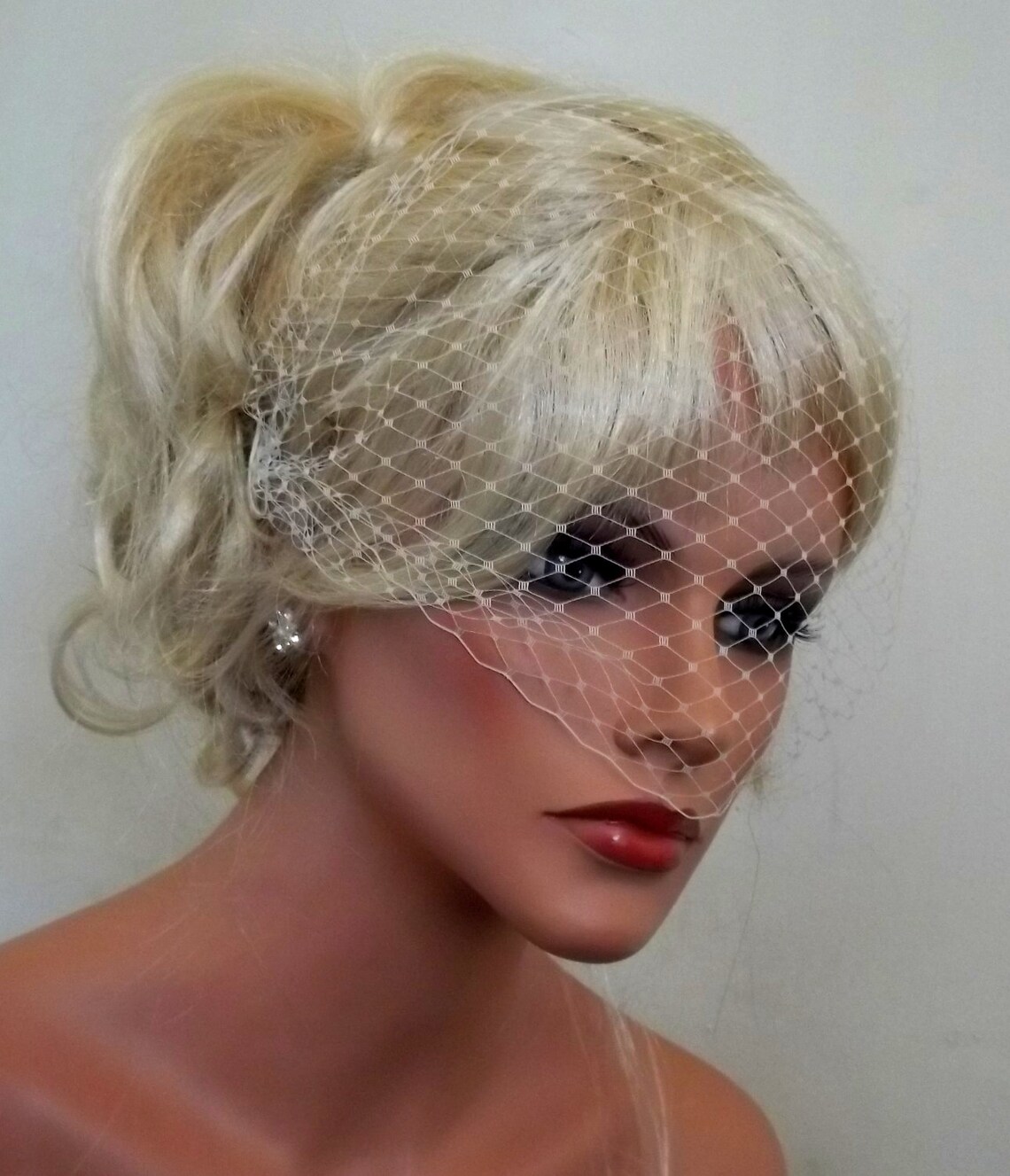 Wedding Veil Bridal Veil French Net Veil Bandeau Veil Etsy