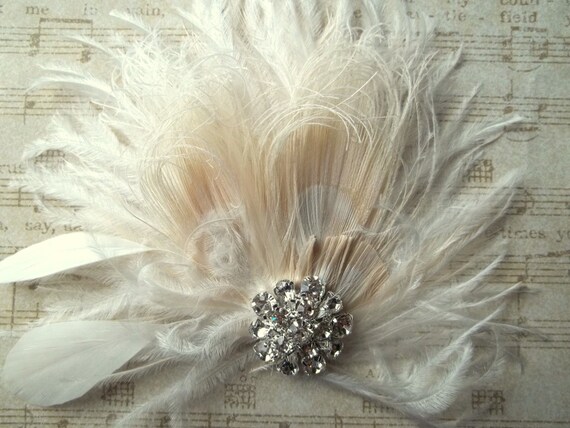 Feather Fascinator Feather Hair Clip Wedding Hair Etsy