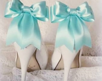 Clips para zapatos con lazo de satén, adornos para zapatos de novia, clips para zapatos