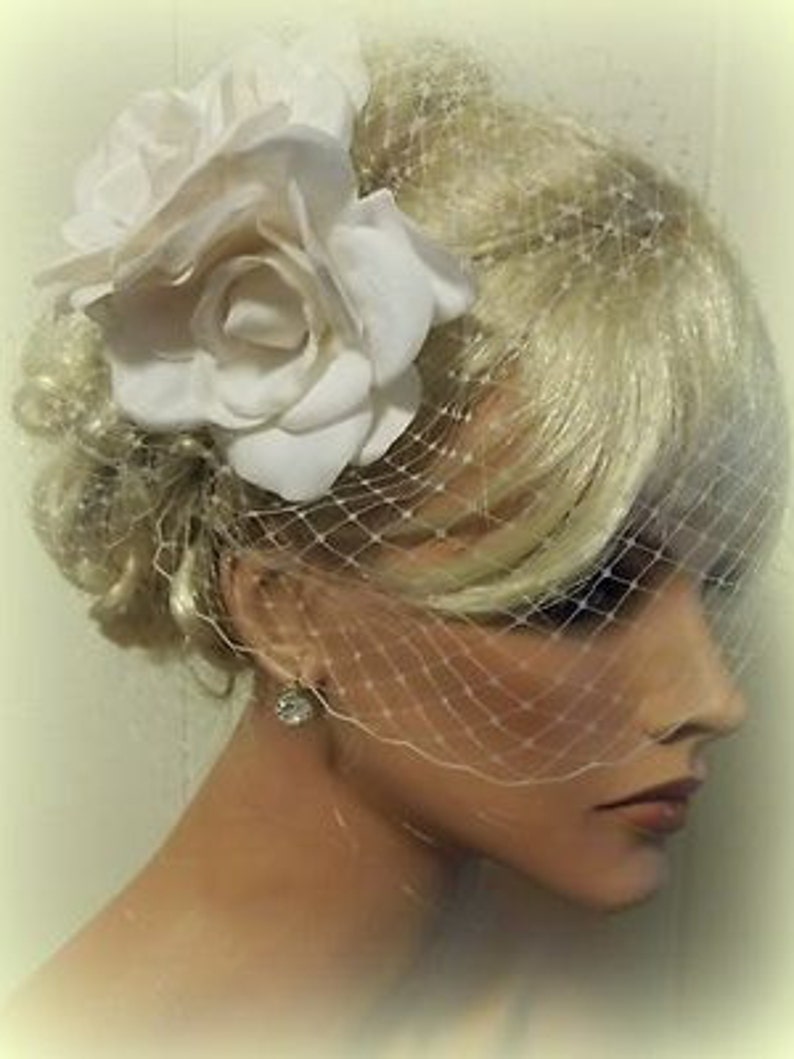 Ivory Fascinator Wedding Fascinator Bridal Hair Clip Flower Etsy
