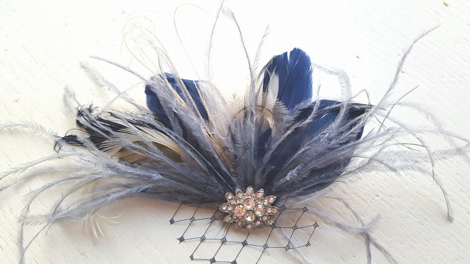 Blue Crystal Hair Accessories for Weddings - wide 7