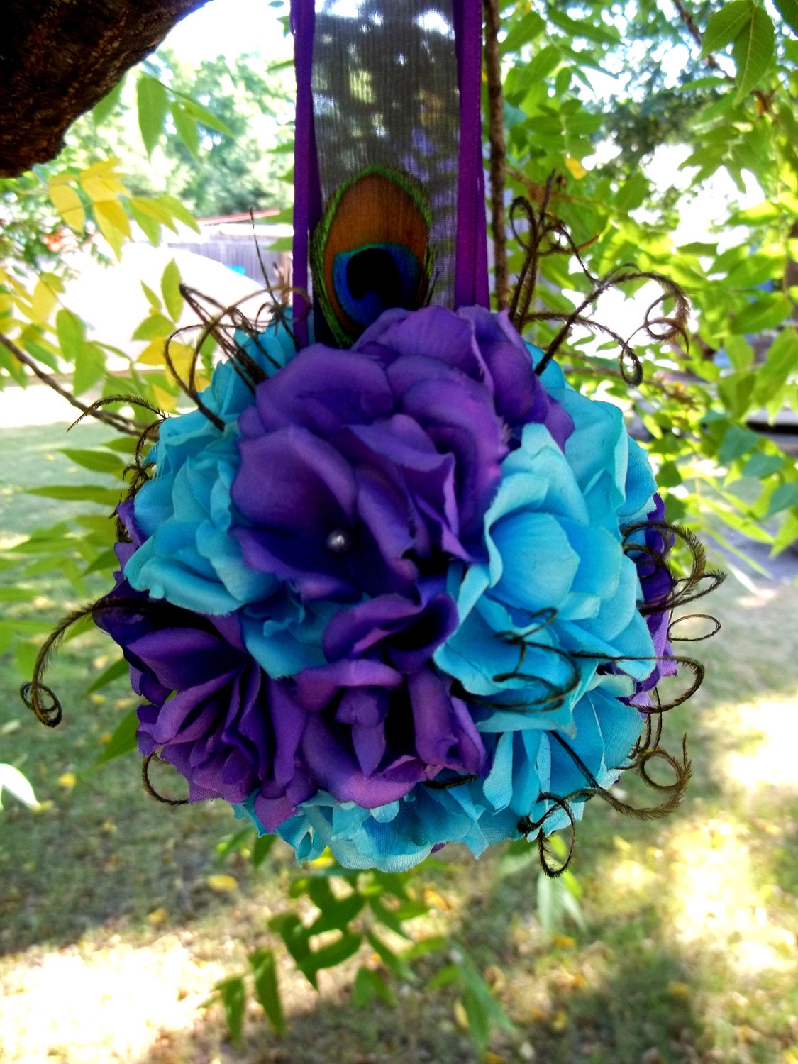 Bouquet Wedding Kissing Ball Pomander Wedding Decor Etsy