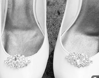 Rhinestone Shoe Clips, Silver Shoe Clips,  Jewel Clips for Shoes,  Heels,  Pumps, wedding shoe clips,  bridal shoe clips