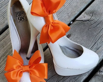Satin Bow Shoe Clips, Bridal Wedding Accessory
