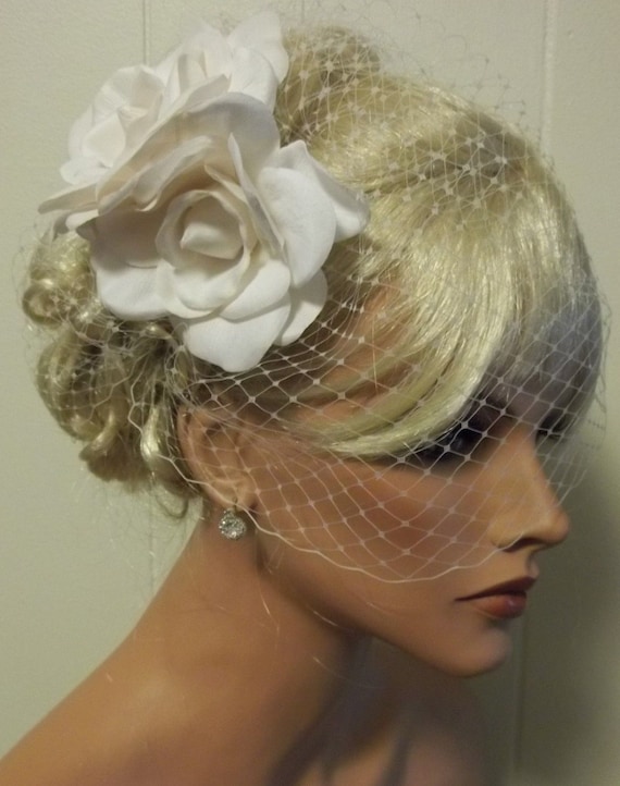 Ivory Fascinator Wedding Fascinator Bridal Hair Clip Flower Etsy