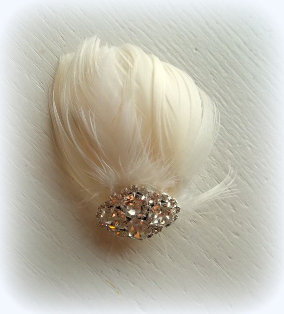 Wedding Hair Clip Small Fascinator Mini Feather Hair Clip Etsy