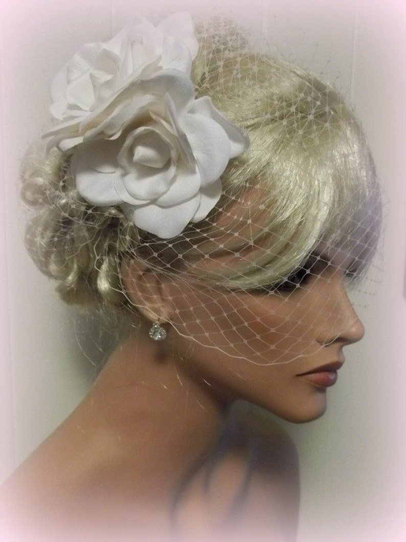 Ivory Fascinator Wedding Fascinator Bridal Hair Clip Flower Etsy