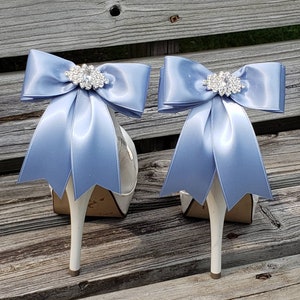 Shoe Clips, Bridal Shoe Clips, Clips for Wedding Shoes, Bridal Shoes, Bridesmaids Satin Bows,  Shoe Accessories, Pumps, High Heels,  low