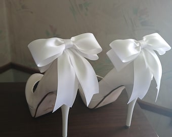 Satin Bow Shoe Clips: Bridal Wedding Shoe Decoration