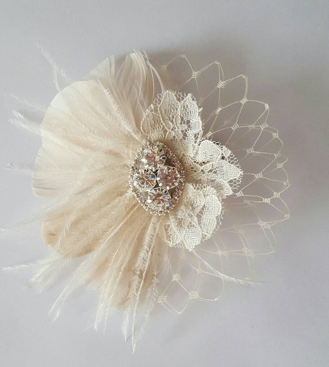 Finecy In Small Flower Feather Hair Hat Fascinator Headband Clip Wedding Royal Ascot Race Navy - Foto 13