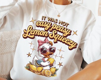 Funny Goose Lemon Squeezy PNG: Retro Summer Humor (Digital Download)