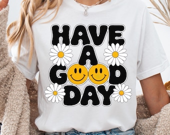 Retro Smiley Face Daisy PNG: Groovy 70s Vibes (Digital Download)
