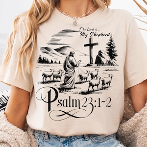 The Lord Is My Shepherd PNG, Psalm 23 Bible Verse, Christian Sublimation Design, Psalm 23 PNG, Bible Verse PNG, Religious Quote, Psalm 23