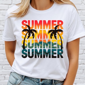 Retro Summer Vibes T-shirt: Beach Vacation Tee
