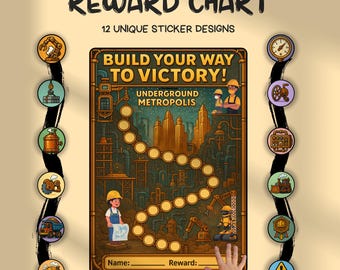 Steampunk Reward Chart for Kids: Printable Chore & Behavior Tracker (PDF Download)