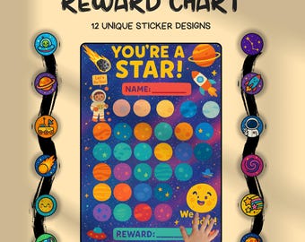 Space Reward Chart for Kids: Printable Chore & Behavior Tracker (PDF Download)